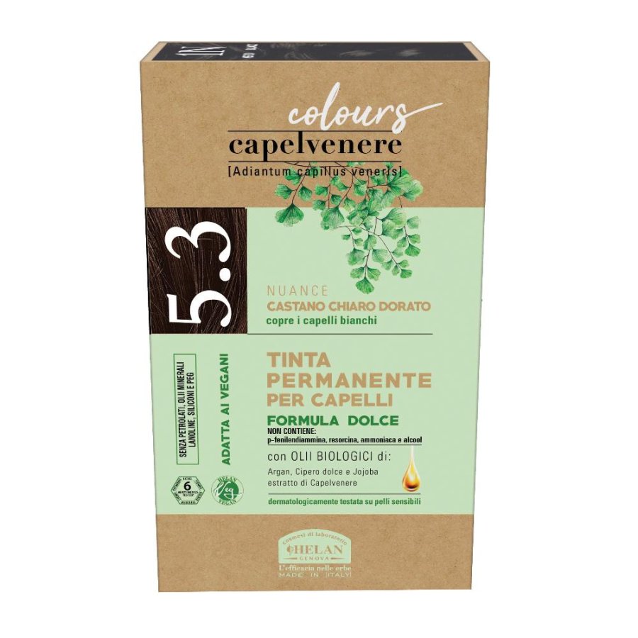 Capelvenere Tinta Capelli 5.3N Castano Chiaro Dorato Naturale Colorazione Permanente Delicata Capelvenere Tinta Capelli 5.3N Castano Chiaro Dorato Naturale Colorazione Permanente Delicata