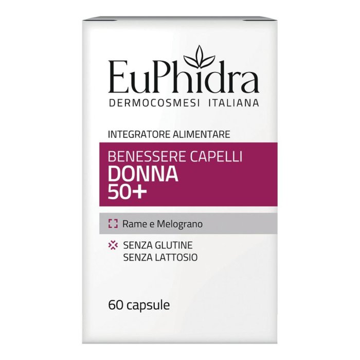 Euphidra Benessere Capelli Donna 50+ Integratore Alimentare Anticaduta 60 capsule
