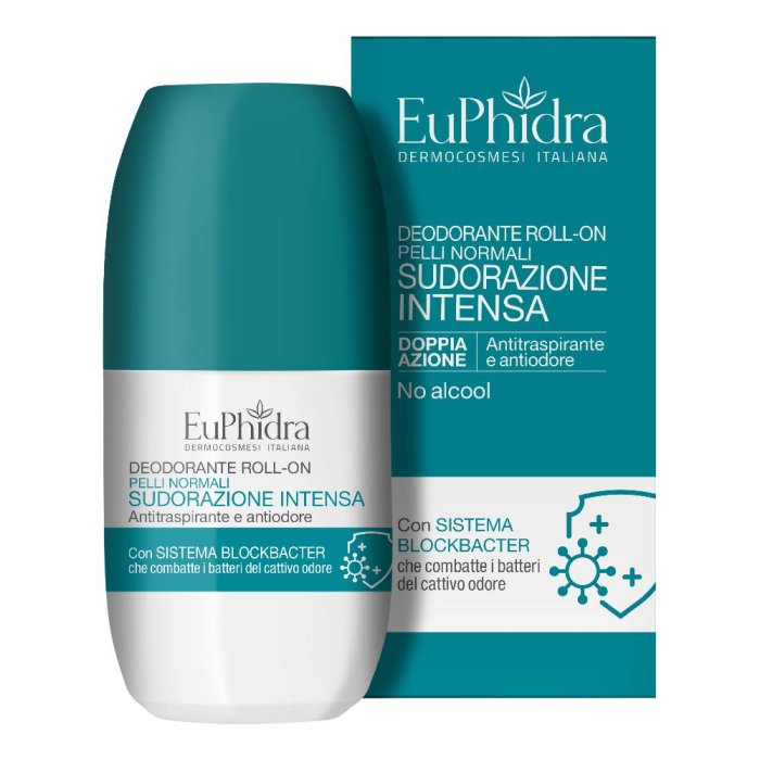 Euphidra Deodorante Roll-On Sudorazione Intensa No Alcool Fragranza Fresca 50 ml