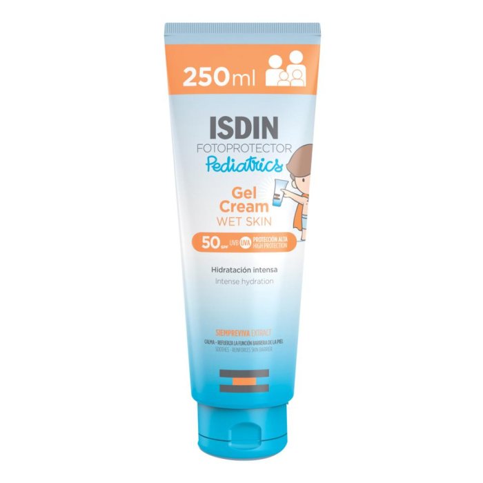 Isdin Fotoprotector Pediatrico Gel Cream Protezione Solare Molto Alta 50+ per Bambini Viso e Corpo
