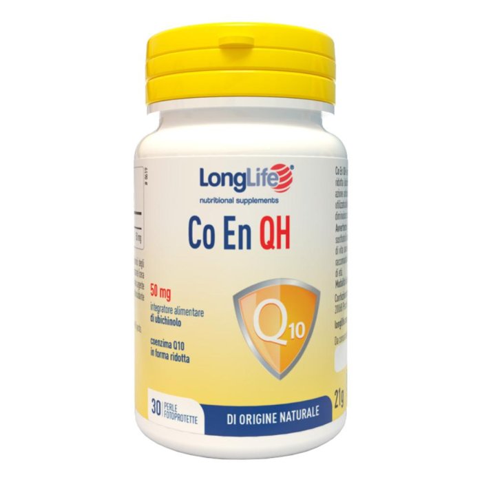 LongLife Coenzima Q10 Ubiquinolo 50 mg 30 Perle Integratore Antiossidante ad Alto Assorbimento