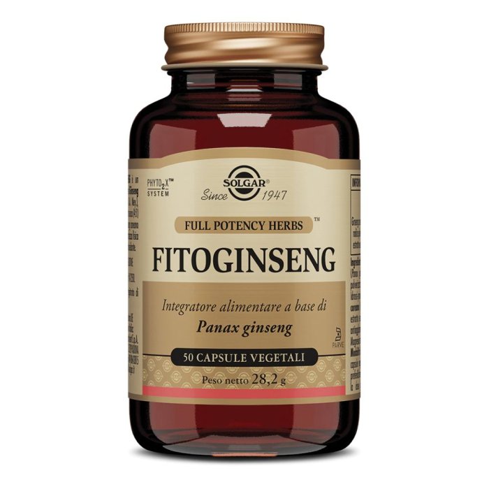 Solgar Fitoginseng Integratore di Ginseng 50 Capsule Vegetali Tonico Energetico