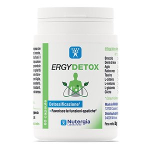 Nutergia Ergydetox 60 Capsule Integratore Depurativo per Fegato e Drenaggio delle Tossine