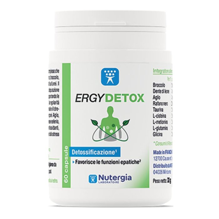 Nutergia Ergydetox 60 Capsule Integratore Depurativo per Fegato e Drenaggio delle Tossine