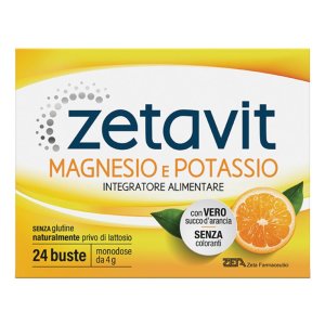 Zetavit Magnesio e Potassio Integratore Alimentare 24 Bustine da 4 g