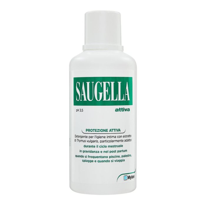 Saugella Attiva - Detergente Intimo Femminile con Timo - 500 ml