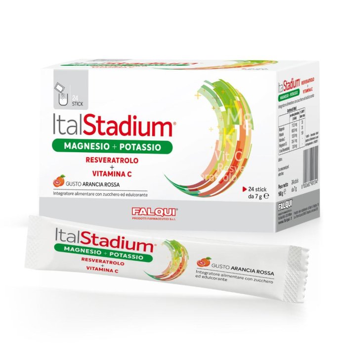 Italstadium Magnesio Potassio Vitamina C Integratore Alimentare 24 Bustine Stick