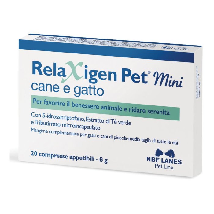 Nbf Lanes Relaxigen Pet Mini Mangime Complementare Cane/Gatto 20 Compresse