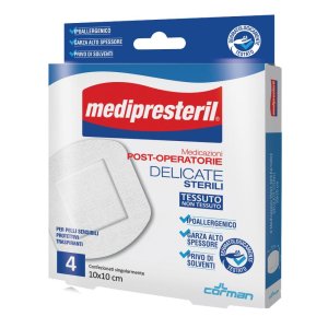 Medipresteril Medicazioni Post-Operatorie Sterili 10 x 10 cm 4 Medicazioni