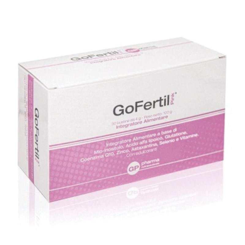 Gofertil Integratore per la Fertilità Maschile 30 Bustine da 4 g a Base di Carnitina Glutatione Coenzima Q10 Vitamine e Selenio