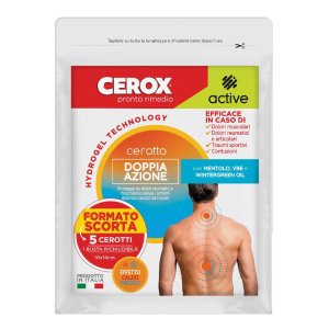 Cerox Active Cerotto Doppia Azione 5 Pezzi per Protezione and Supporto del Piede