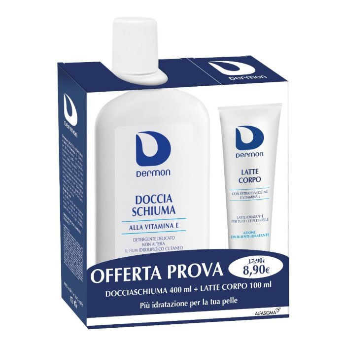 Alfasigma Dermon Bipacco Bagnodoccia Vit E 400 Ml + Latte Corpo 100 Ml