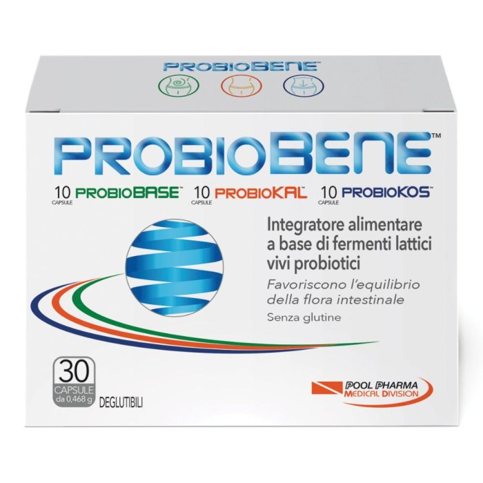 Probiobene - Integratore Probiotico per l'Equilibrio della Flora Intestinale 30 capsule