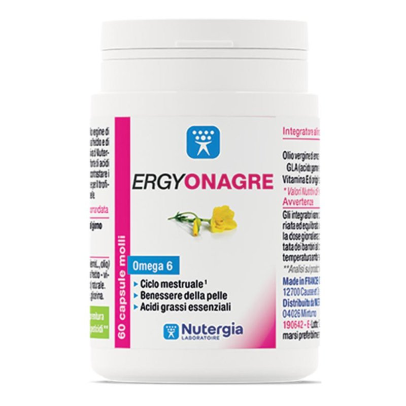 Ergy Onagre Integratore Alimentare 60 Capsule Olio di Enotera Omega 6 per Benessere Femminile