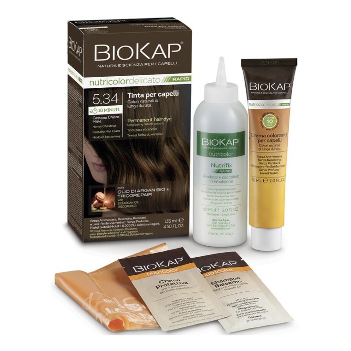 Bios Line Biokap Nutricolor - Delicato Rapid 5.34 Castano Chiaro Miele 135ml