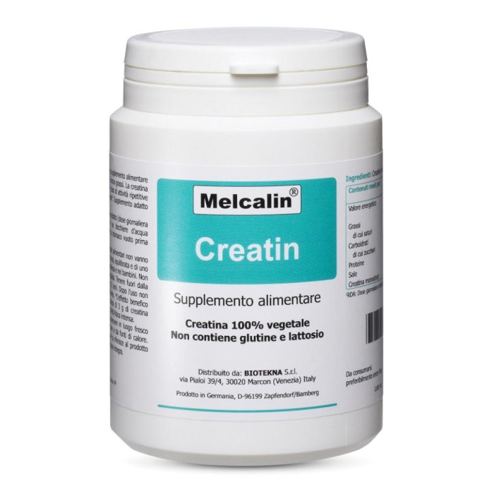 Melcalin Creatin 190 g - integratore di creatina monoidrato 100% vegetale per performance sportive