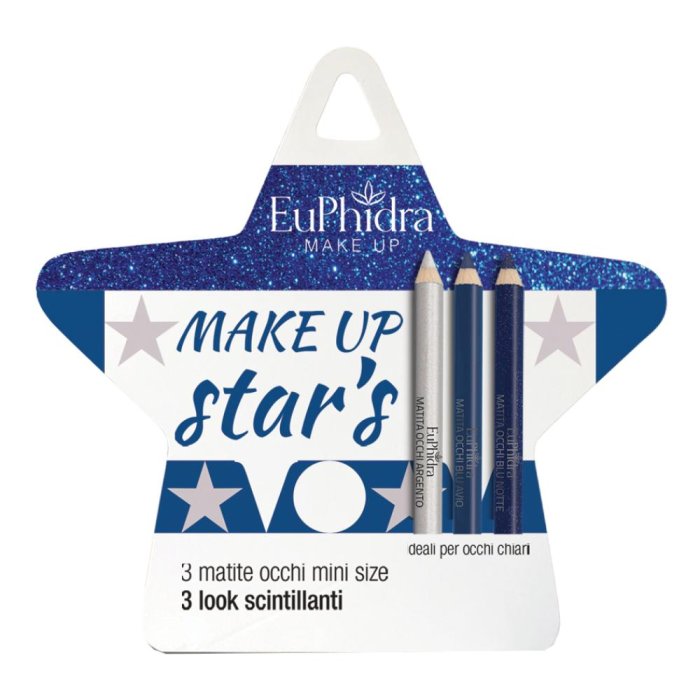 Euphidra Cofanetto Make Up Star's Occhi Chiari 2 Matite Blu + 1 Matita Argento