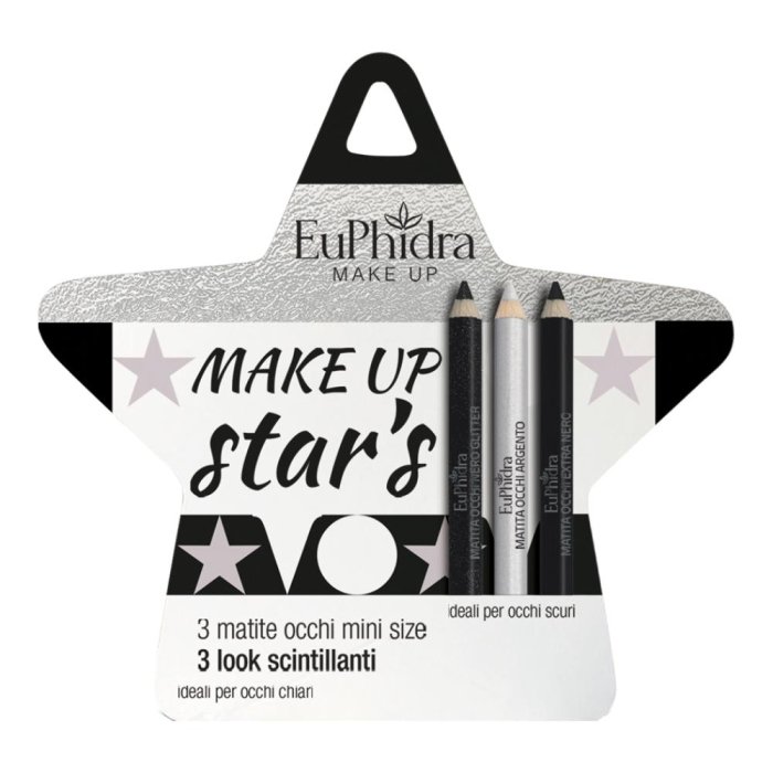 Euphidra Cofanetto Make Up Star's Occhi Scuri 2 Matite Nero + 1 Matita Argento