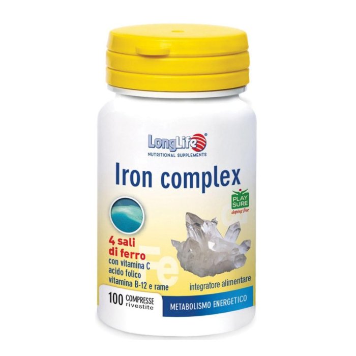 LongLife Iron Complex - Integratore per il Metabolismo del Ferro 100 compresse