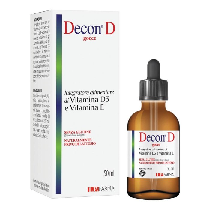 Decon D Gocce 50 Millilitri Integratore di Vitamina D per Ossa e Sistema Immunitario