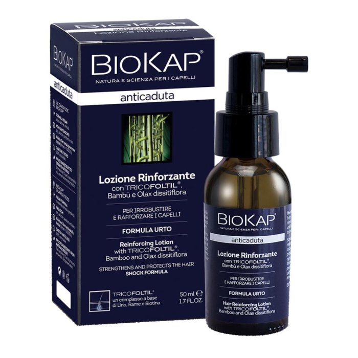 Biokap Anticaduta lozione rinforzante 50 ml con Tricofoltil e estratti bio 