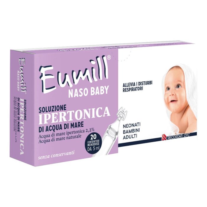 Eumill Naso Baby Soluzione Ipertonica 20 Contenitori Monodose 5 ml