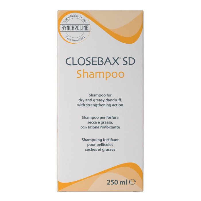 Closebax SD Shampoo 250 ml: trattamento rinforzante per forfora secca e grassa