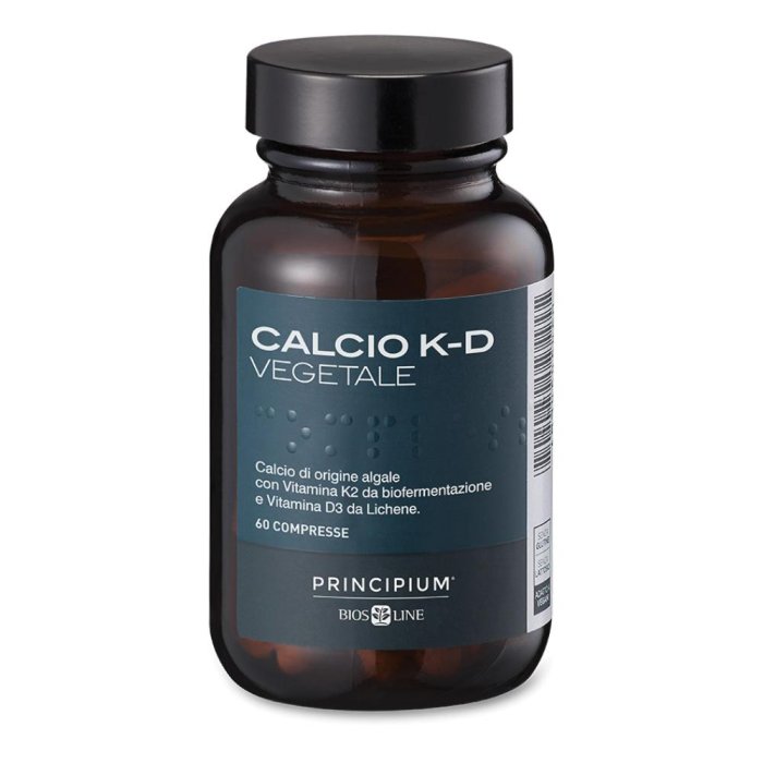 Principium Calcio K-D Vegetale Integratore di Calcio con Vitamina K2 e Vitamina D3 60 Compresse