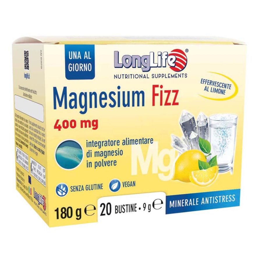 LongLife Magnesium Fizz Integratore di Magnesio in Compresse Effervescenti 20 Pezzi LongLife Magnesium Fizz Integratore di Magnesio in Compresse Effervescenti 20 Pezzi