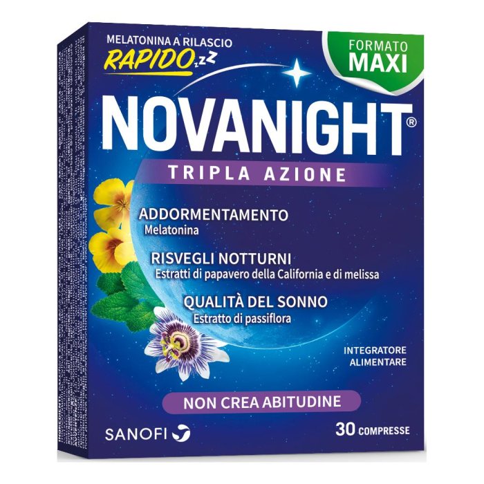 Novanight Tripla Azione Integratore 30 Compresse