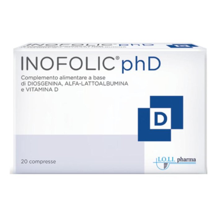 Inofolic PhD - Integratore Alimentare con Dioscorea, Alfa-Lattoalbumina e Vitamina D (20 Compresse)