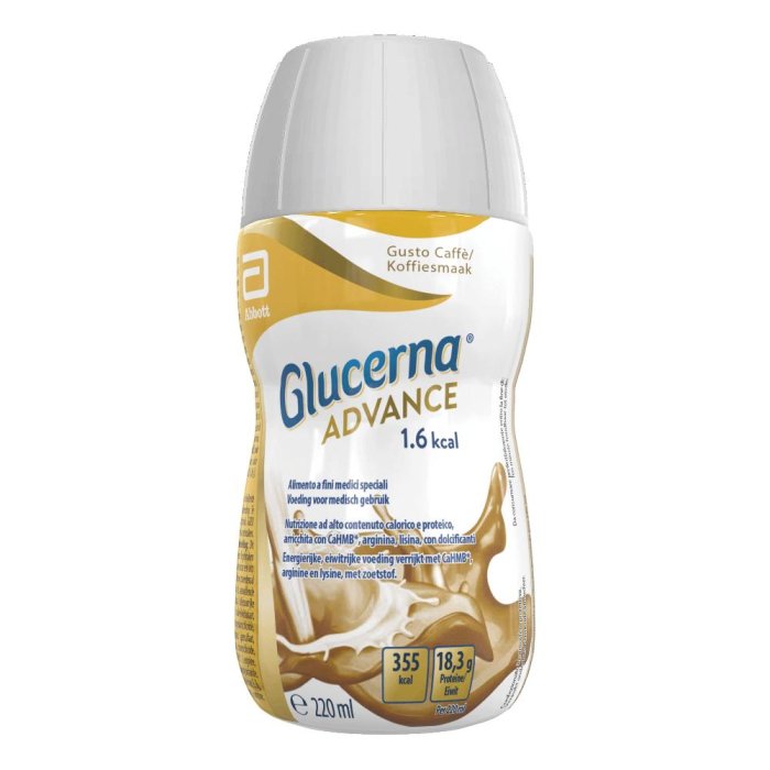 Glucerna Advance 1,6 Gusto Caffè 220 ml Integratore Nutrizionale Completo per Diabetici Ricco di Proteine 352 kcal