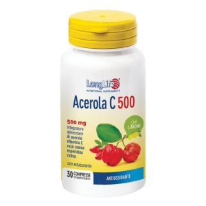 LongLife Acerola 500 mg Vitamina C Limone 30 Compresse Masticabili – Integratore Naturale Antiossidante per Difese Immunitarie secondo le rules del Benessere