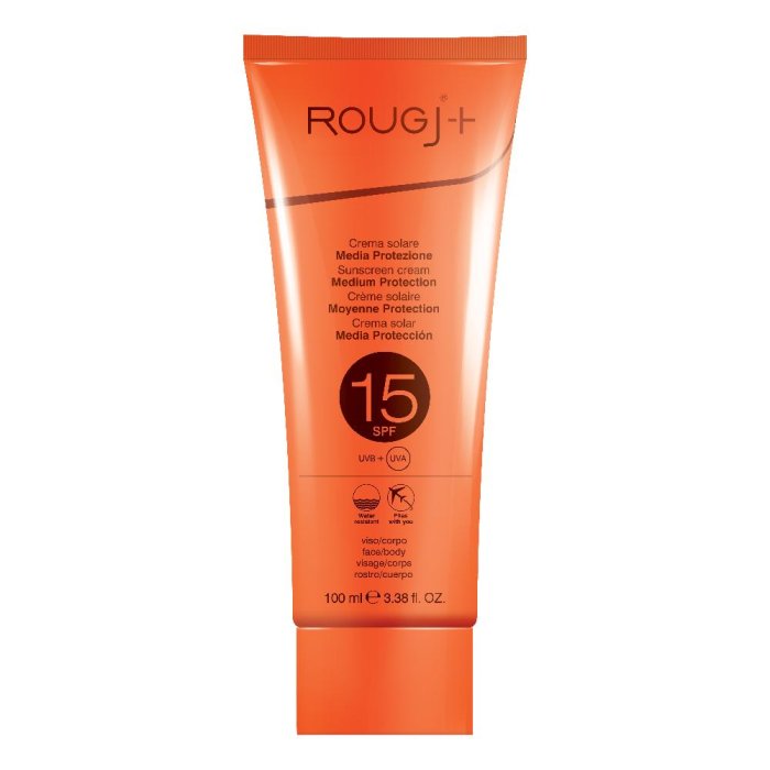 Rougj Solare - Crema Solare SPF15 Protezione Media Viso e Corpo 100 ml
