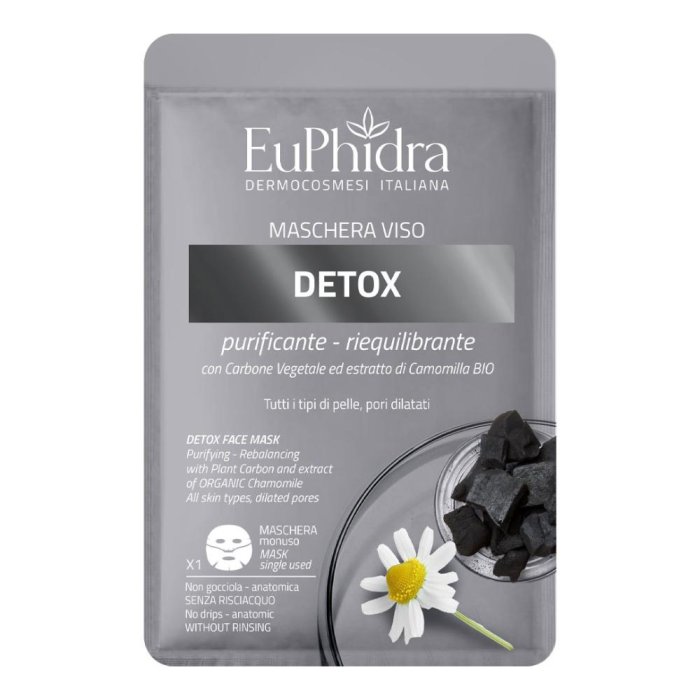 Euphidra Maschera Viso Detox Purificante e Riequilibrante 1 Maschera