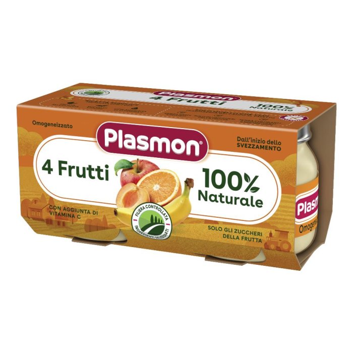 Plasmon Omogeneizzato 4 Frutti 2 x 80g