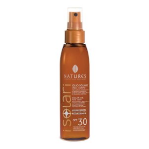 Nature's Solari Olio Solare SPF 30 Alta Protezione Viso e Corpo per Abbronzatura Uniforme