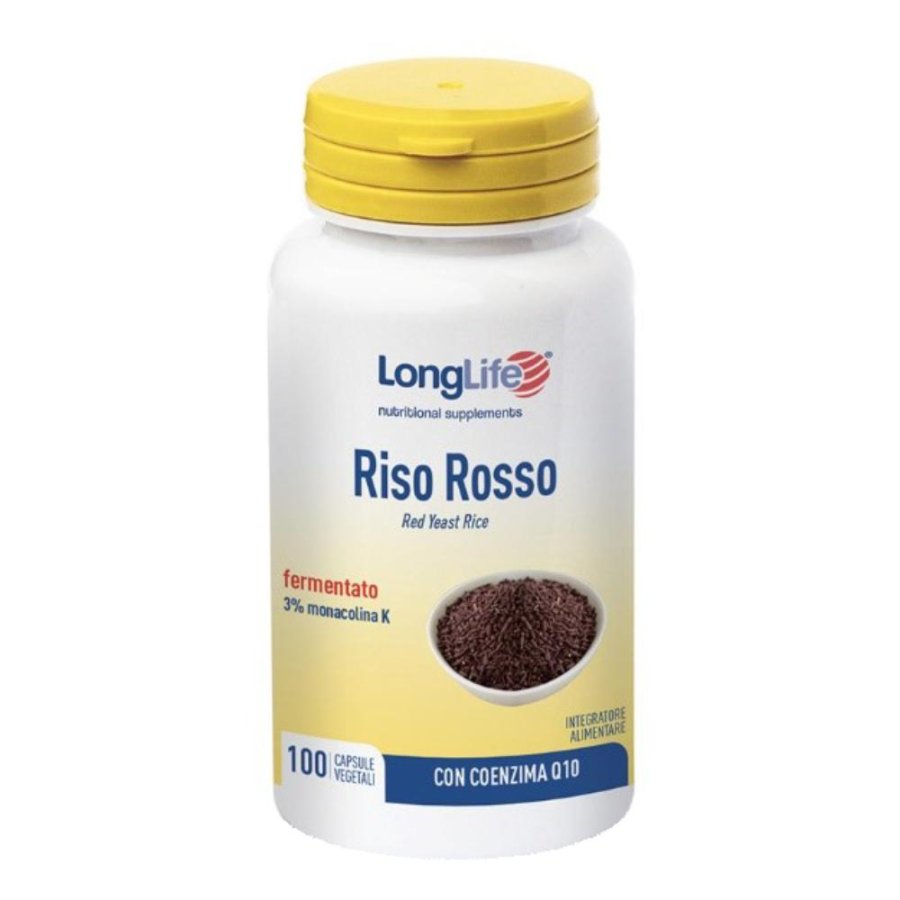 Longlife Riso Rosso Fermentato 100 Capsule Integratore Alimentare Naturale per il Colesterolo Longlife Riso Rosso Fermentato 100 Capsule Integratore Alimentare Naturale per il Colesterolo