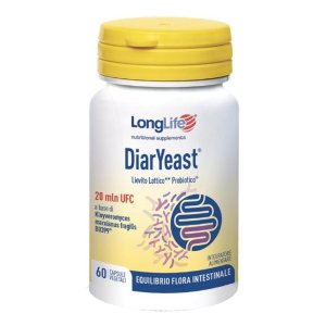 Longlife Diaryeast Integratore 60 Capsule Per Equilibrio Della Flora Intestinale E Benessere Digestivo