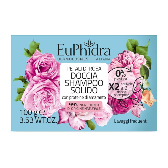 Euphidra doccia shampoo soluzione Petali di Rosa - detergente delicato corpo e capelli al profumo di rosa