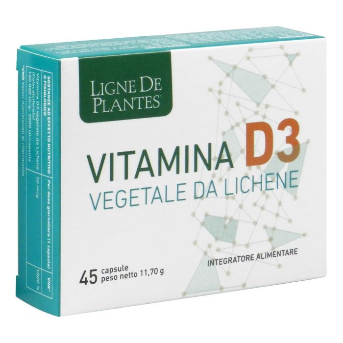Vitamina D3 vegetale 45 capsule - integratore di vitamina D di origine vegetale