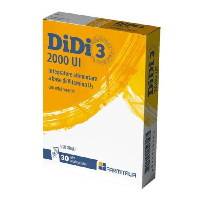 Didi3 2000 30 film orodispersibili 40,5 g vitamina D3 per muscoli e sistema immunitario