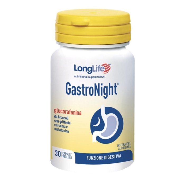 LongLife Gastronight 30 capsule - integratore per digestione e sonno notturno