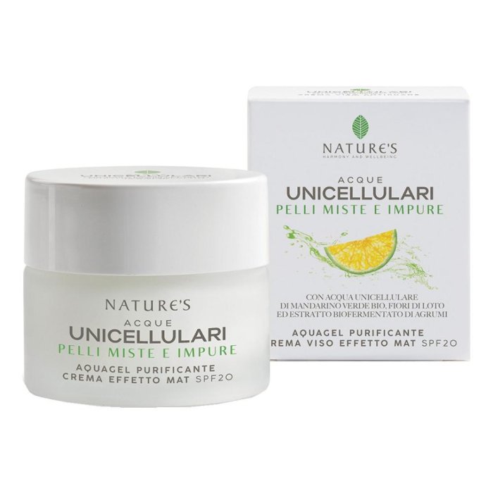 Nature's Aquagel Crema Viso Idratante Leggera per Pelli Normali e Miste