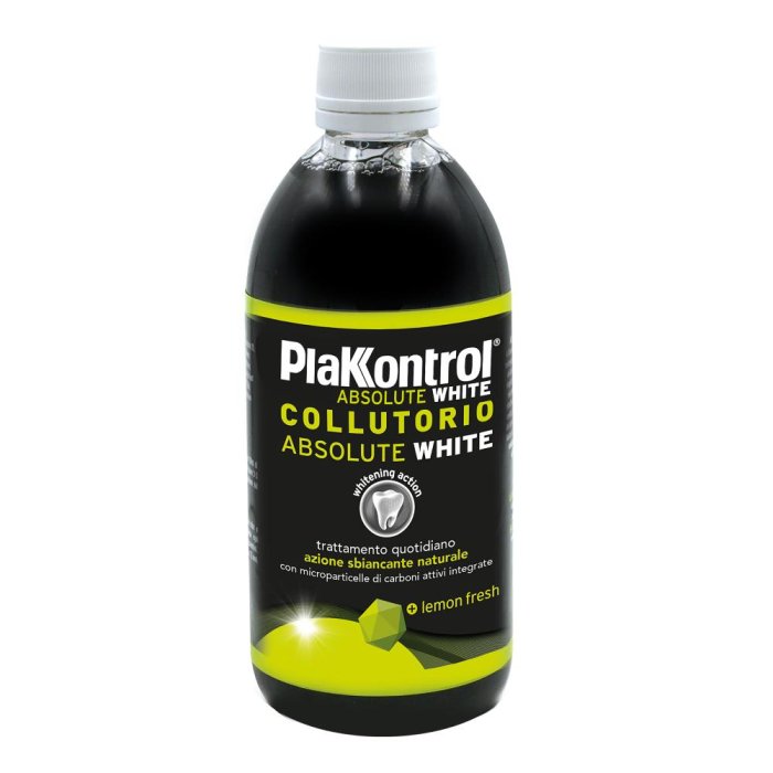 Plakkontrol Absolute White Collutorio Nero ad azione Sbiancante 500 ml