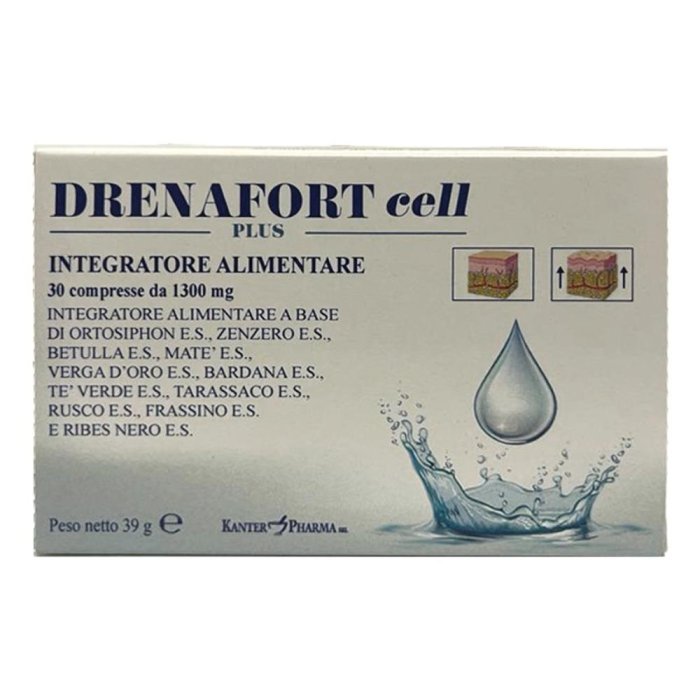 Drenafort Cell Plus 30 compresse - integratore drenante contro cellulite e ritenzione