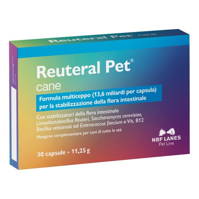 Reuteral Pet Cane Integratore Probiotico per Cani 30 Capsule per Benessere Intestinale e Difese Immunitarie