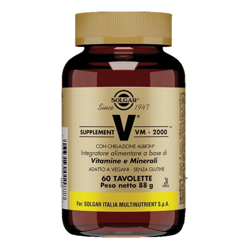   Solgar Supplement V VM 2000 Integratore Energetico 60 Tavolette