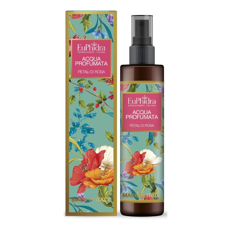Acqua Profumata Petali di Rosa Spray Corpo e Capelli con Profumo Delicato ai Petali di Rosa