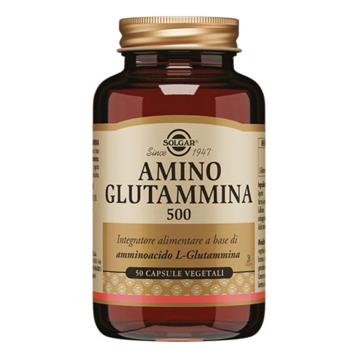  Solgar Amino Glutammina 500 50 Capsule Vegetali